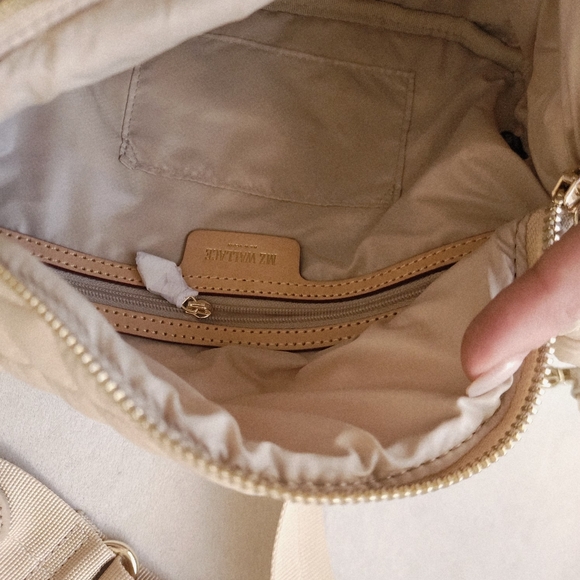 MZ WALLACE Buff Ivory Small Crosby Crossbody Sling bag Like New - Picture 10 of 12